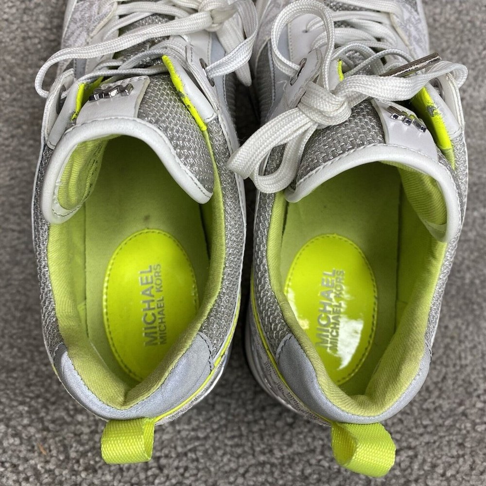Michael Kors White and Silver Sneakers - Picture 8 of 9